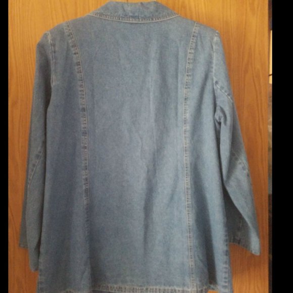 Denim Jean jacket Blazer 1X Denim & Co. - NWT - Picture 4 of 5